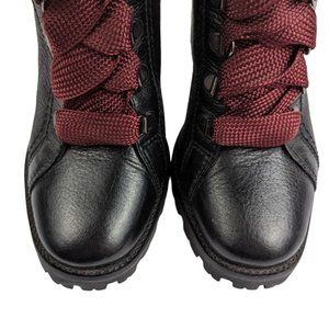 schutz zara leather combat boots